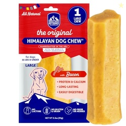 Himalayan Dog Chew Original Yak Cheese Chew, Bacon, 1 Large Stick, 3.3