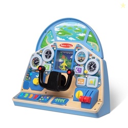 Melissa & Doug Jet Pilot Interactive Dashboard Wooden Toy for Boys and