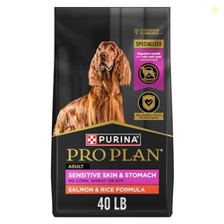 Purina Pro Plan Sensitive Skin and Stomach Dog Food Dry, Adult Salmon 