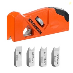 JORGENSEN Chamfer Plane, Edge Corner Plane with 4 Cutter Heads, Storag