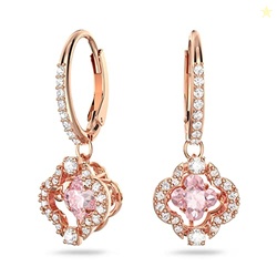 Swarovski Una Pierced Earrings with Clear Crystal Pav Surrounding a Pi