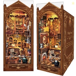 Book Nook Kit, Magic Store Dollhouse Booknook Bookshelf Insert Decor A