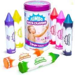 Tub Works Smooth Jumbo Bath Crayons Bath Toy | Nontoxic, Washable Bath