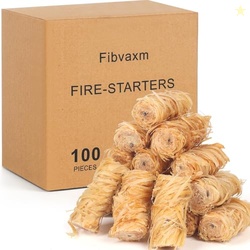 Fibvaxm 100 Counts Fire Starter, for Campfires, Fireplace, BBQ, Fire P