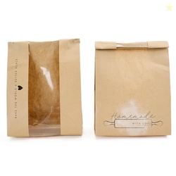 50 pk Paper Bread Bags for Homemade Bread Gift Giving | Kraft Paper Br