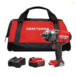 CRAFTSMAN V20 RP Impact Wrench, Cordless, Brushless, High Torque, 1/2 