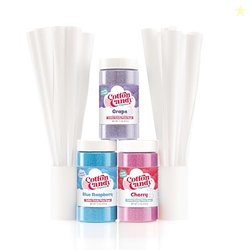 Cotton Candy Express Floss Sugar Variety Pack with 3 - 11oz Plastic Ja