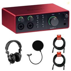 Focusrite Scarlett 4i4 USB-C Audio/MIDI Interface (4th Gen) Bundle wit