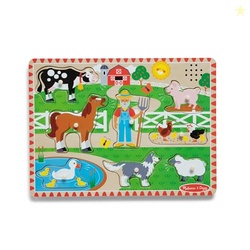 Melissa & Doug Old MacDonald's Farm Song Puzzle  8-Piece Wooden Peg Pu