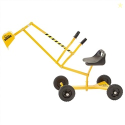 Big Dig Toy Excavator Ride, Sand Digger w/ 360 Rotation Base for Kids 