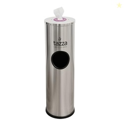 Tazza Gym Equipment Wipe Dispenser with Stainless Steel Floor Stand, B