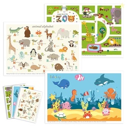 Babebay Disposable Placemats for Baby, 60 Pack Sticky Toddler Placemat