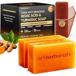 artnaturals Kojic Acid Turmeric Dark Spot Remover Soap Bars with Vitam