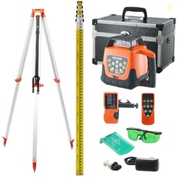 VEVOR Green Rotary Laser Level 2000ft, 360 Degree Self Leveling Laser 