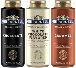 Ghirardelli Squeeze Bottles - Caramel, Chocolate & White Chocolate - S
