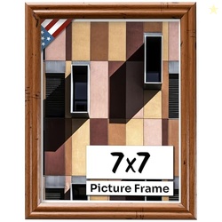 US Art Distressed Oak 7x7 Picture Frame .75" Inch Wide - Handmade Amer