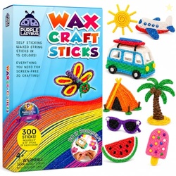 PURPLE LADYBUG 300 PCS Bendable Wax Craft Sticks - Road Trip Essential