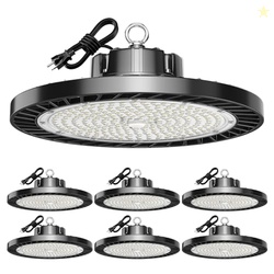 lvsdak UFO LED High Bay Lights 200W 30000LM 5000K 6 Pack with Plug Sui