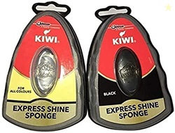 Kiwi Express Shoe Shine Sponge, Black and neutral 0.2 fl oz (Black & N