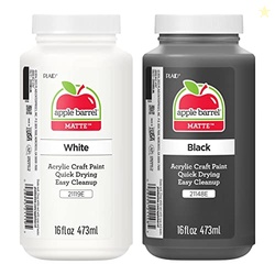 Acrylic Paint Set, Includes 2 x 16 fl oz White and Black Paint
