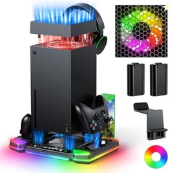 Top Auto Cooling Fan & Charge Stand for Xbox Series X Console with 11 
