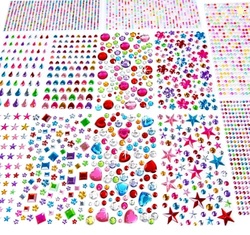 3228pcs Gems Stickers, Self Adhesive Rhinestone Jewel Stickers, Acryli