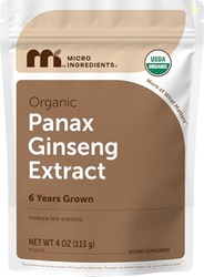 Micro Ingredients Organic Korean Ginseng Root Powder, 4 Ounce | Red Pa
