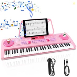 WOSTOO 61 Key Piano Keyboard for Kids, Portable 24.6-Inch Electronic D