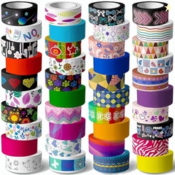 KUNMINGER 40 Rolls Washi Tape Set - 15 mm Wide Colored Decorative Tape
