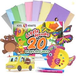 20 Arts & Crafts Kit for Kids, All-Inclusive, No Mess Craft Kits & Sup
