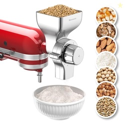 All Metal Grain Mill Attachment For Kitchenaid Stand Mixer, 12 Levels 