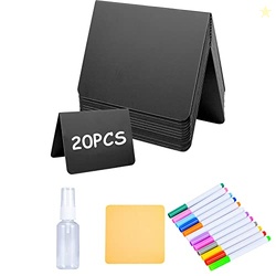 20PCS Mini Chalkboard Signs for Food, Reusable and Reserved Table Sign
