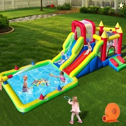 Umbalir 10-in-1 Inflatable Water Park - Giant Bounce House with 2 Wate