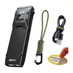 Nitecore EDC23 EDC Flashlight, 2500 Lumen Ultra-Slim Flat Shape USB-C 