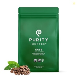 Purity Coffee EASE Low Acid Dark Roast Whole Bean (12oz Bag) | Special