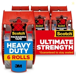 Scotch Heavy Duty Shipping Packing Tape, Clear, Packing Tape for Movin