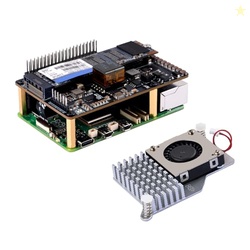 GeeekPi P33 M.2 NVME M-Key PoE+ Hat with Official Pi 5 Active Cooler f