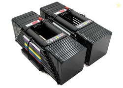PowerBlock Elite USA 90 Pound Adjustable Dumbbells, Sold in Pairs, 5-9