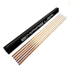 Empire USA Set of 6 Pool Cues - 57 One-Piece Hardwood Billiard Cue Sti
