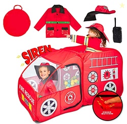 Kiddey Fire Truck Tent for Kids | Firetruck Play Tents with Sirens and