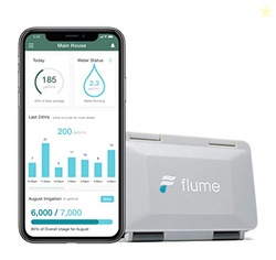 Flume 2 Smart Home Water Monitor & Leak Detector  WiFi Connected, Real