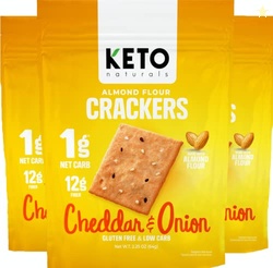 Keto Crackers low carb crackers (Cheddar and Onion) Keto friendly snac