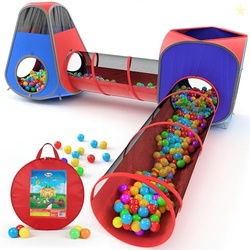 Playz 4pc Pop Up Play Tent and Tunnel Bundle for Toddlers and Kids - I