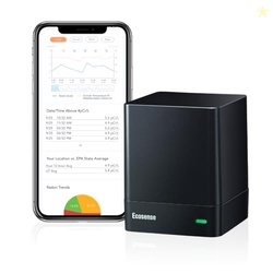 Ecosense EQ100 EcoQube, Digital Radon Detector, Fast Capture of Fluctu