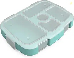 Bentgo Kids Tray with Transparent Cover - Reusable BPA-Free, 5-Compart