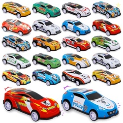 Siwarm 28 pcs Pull Back Cars Toys for Kids, Party Favors Treasure Box 