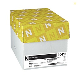 Neenah Exact Index Cardstock, 8.5" x 11", 110 lb/199 gsm, White, 94 Br