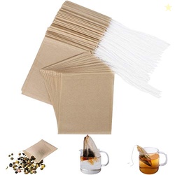 Aksuaple Eco-Fil Disposable Tea Filter Bags for Loose Tea, Wood Pulp M