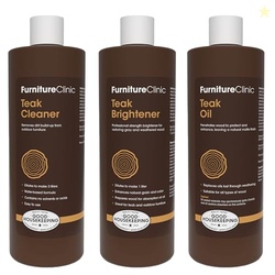 Furniture Clinic Teak Care Kit | For Teak Outdoor Wood Patio Furniture