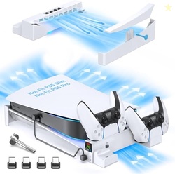 OIVO PS5 Horizontal Stand and Cooling Station with 3-Level Cooling Fan